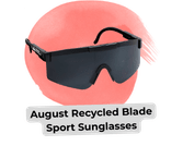 An image of the August recycled blade sunglasses