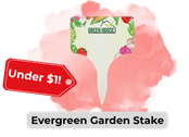 Copy of Custom promo products blog image 9 - Sonic Promos | Custom Promotional Items an image of the Garden Stake with a small red tag that reads "under #1!" pointing to the stake.