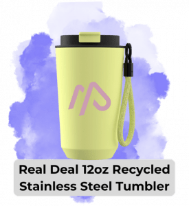 an image of the Real Deal 12oz Recycled Stainless Steel Tumbler