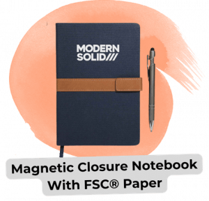 An image of the Magnetic Closure Notebook with FSC Paper