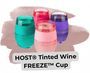 HOST Tinted Wine Freeze Cups in four different colors
