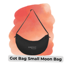 blog headers 7 - Sonic Promos | Custom Promotional Items An image of the GOT bag small moon bag in black.