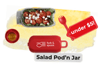 Blog images 1 - Sonic Promos | Custom Promotional Items An image of the Salad Pod'n Jar in red. Opened to show all the pieces.