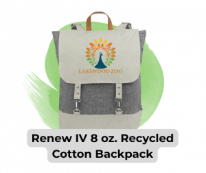 Blog images 8 - Sonic Promos | Custom Promotional Items An image of the Renew IV 8 oz Recycled Cotton Backpack