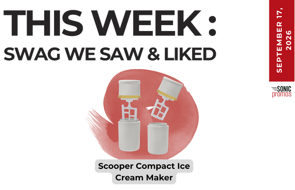 Promo banner for This Week feature showing Scooper Compact Ice Cream Maker against a red circle with a date tag on the right (Sept 17, 2026).